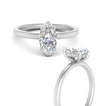 Load image into Gallery viewer, Lab Diamond Under Halo Engagement Ring 14K Gold
