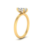Load image into Gallery viewer, Lab Diamond Under Halo Engagement Ring 14K Gold
