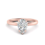 Load image into Gallery viewer, Lab Diamond Under Halo Engagement Ring 14K Gold
