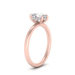 Load image into Gallery viewer, Lab Diamond Under Halo Engagement Ring 14K Gold
