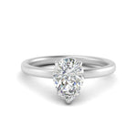 Load image into Gallery viewer, Lab Diamond Under Halo Engagement Ring 14K Gold
