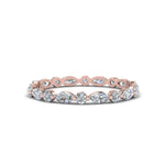 Load image into Gallery viewer, Eternity Lab Diamond Thin Marquise And Round Cut Band For Women 14K Rose Gold | Cuts &amp; Carat
