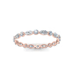 Load image into Gallery viewer, Eternity Lab Diamond Thin Marquise And Round Cut Band For Women 14K Rose Gold | Cuts &amp; Carat
