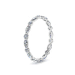 Load image into Gallery viewer, Eternity Lab Diamond Thin Marquise And Round Cut Band For Women 14K White Gold | Cuts &amp; Carat
