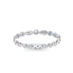 Load image into Gallery viewer, Eternity Lab Diamond Thin Marquise And Round Cut Band For Women 14K White Gold | Cuts &amp; Carat
