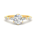 Load image into Gallery viewer, Colored Fancy Lab Tulip Round Cut Diamond Ring