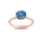Load image into Gallery viewer, Colored Fancy Lab Tulip Round Cut Diamond Ring