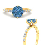 Load image into Gallery viewer, Colored Fancy Lab Tulip Round Cut Diamond Ring