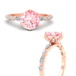 Load image into Gallery viewer, Colored Fancy Lab Tulip Round Cut Diamond Ring