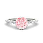 Load image into Gallery viewer, Colored Fancy Lab Tulip Round Cut Diamond Ring