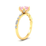 Load image into Gallery viewer, Colored Fancy Lab Tulip Round Cut Diamond Ring