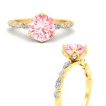 Load image into Gallery viewer, Colored Fancy Lab Tulip Round Cut Diamond Ring