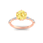 Load image into Gallery viewer, Colored Fancy Lab Tulip Round Cut Diamond Ring