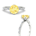Load image into Gallery viewer, Colored Fancy Lab Tulip Round Cut Diamond Ring