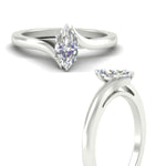 Load image into Gallery viewer, Twisted Shank Fancy Color Lab Marquise Cut Solitaire Ring