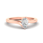 Load image into Gallery viewer, Fancy Color Lab Pear Shaped Twisted Shank Solitaire Ring