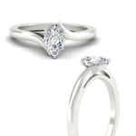 Load image into Gallery viewer, Fancy Color Lab Pear Shaped Twisted Shank Solitaire Ring