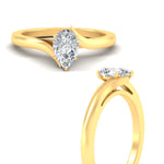 Load image into Gallery viewer, Fancy Color Lab Pear Shaped Twisted Shank Solitaire Ring