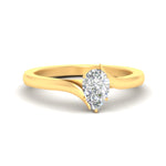 Load image into Gallery viewer, Fancy Color Lab Pear Shaped Twisted Shank Solitaire Ring