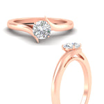 Load image into Gallery viewer, Colored Fancy Lab Round Cut Twisted Shank Solitaire Engagement Ring