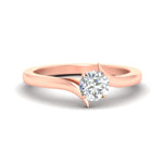 Load image into Gallery viewer, Colored Fancy Lab Round Cut Twisted Shank Solitaire Engagement Ring