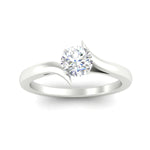 Load image into Gallery viewer, Colored Fancy Lab Round Cut Twisted Shank Solitaire Engagement Ring