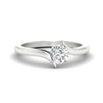 Load image into Gallery viewer, Colored Fancy Lab Round Cut Twisted Shank Solitaire Engagement Ring