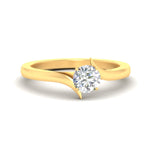 Load image into Gallery viewer, Colored Fancy Lab Round Cut Twisted Shank Solitaire Engagement Ring