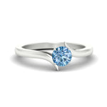 Load image into Gallery viewer, Colored Fancy Lab Round Cut Twisted Shank Solitaire Engagement Ring