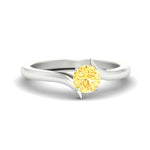 Load image into Gallery viewer, Colored Fancy Lab Round Cut Twisted Shank Solitaire Engagement Ring