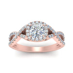 Load image into Gallery viewer, 1.50 Ct. Cushion Cut Diamond Twisted Halo Ring 14K Gold
