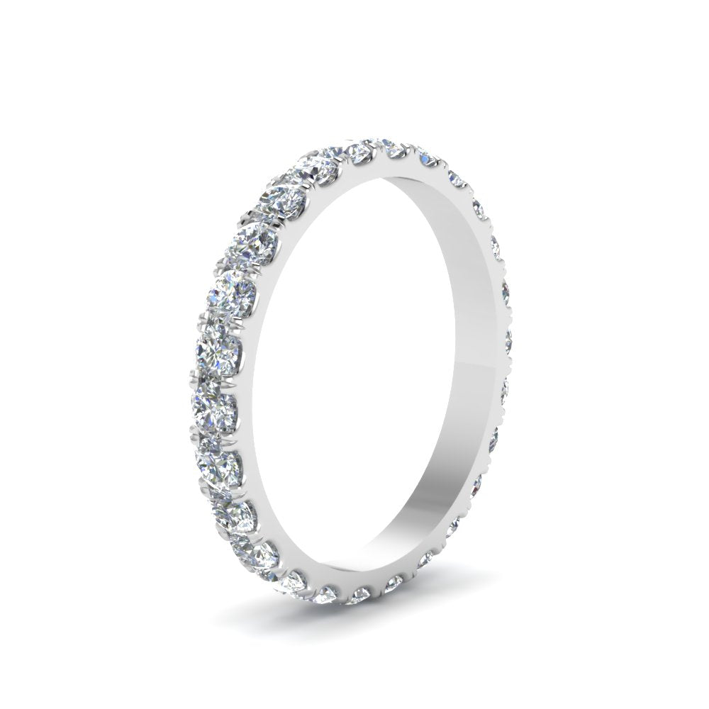 0.25 - 5 Carat Round Cut Lab Grown Eternity Wedding Band For Women 14k Gold