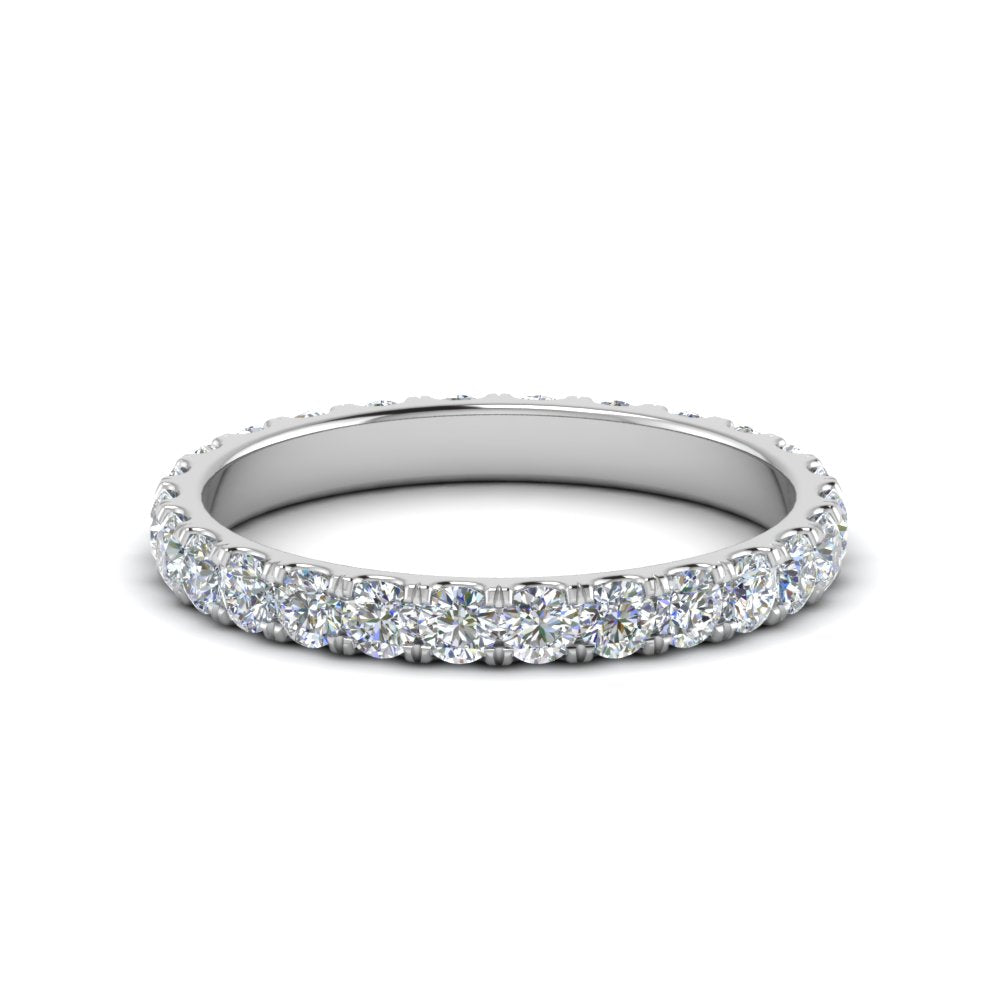 0.25 - 5 Carat Round Cut Lab Grown Eternity Wedding Band For Women 14k Gold