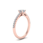 Load image into Gallery viewer, Asscher Cut Lab diamond Petite Engagement Rings 14K Rose Gold | Cuts &amp; Carat
