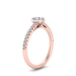 Load image into Gallery viewer, Heart Shaped Lab diamond Petite Engagement Rings 14K Rose Gold | Cuts &amp; Carat
