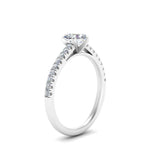 Load image into Gallery viewer, Heart Shaped Lab diamond Petite Engagement Rings 14K White Gold | Cuts &amp; Carat
