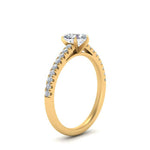 Load image into Gallery viewer, Heart Shaped Lab diamond Petite Engagement Rings 14K Yellow Gold | Cuts &amp; Carat

