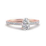 Load image into Gallery viewer, Lab diamond U Prong Engagement Rings 14K Gold
