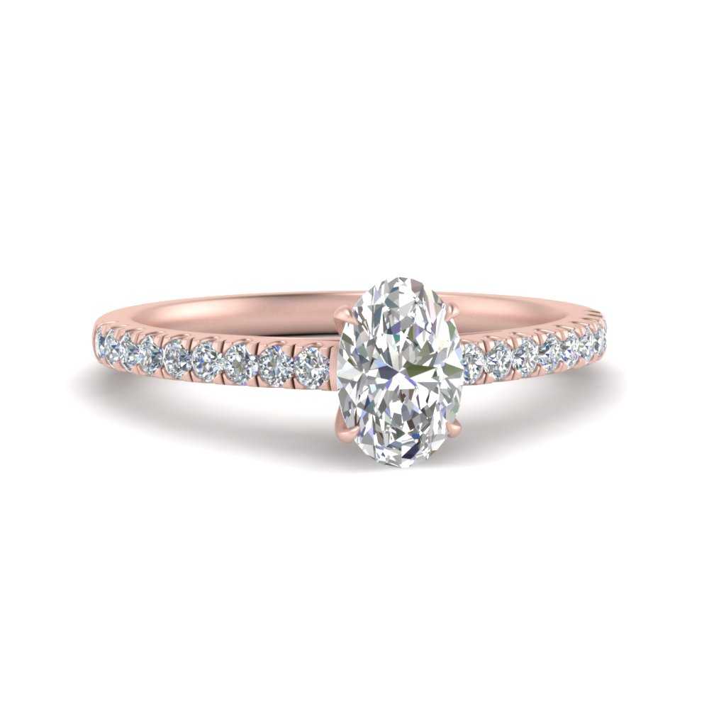 Lab diamond U Prong Engagement Rings 14K Gold