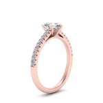 Load image into Gallery viewer, Pear Shaped Lab diamond Petite Engagement Rings 14K Rose Gold | Cuts &amp; Carat
