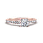 Load image into Gallery viewer, Lab diamond U Prong Engagement Rings 14K Gold
