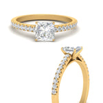 Load image into Gallery viewer, Lab diamond U Prong Engagement Rings 14K Gold
