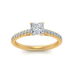 Load image into Gallery viewer, Lab diamond U Prong Engagement Rings 14K Gold
