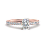 Load image into Gallery viewer, Lab diamond U Prong Engagement Rings 14K Gold
