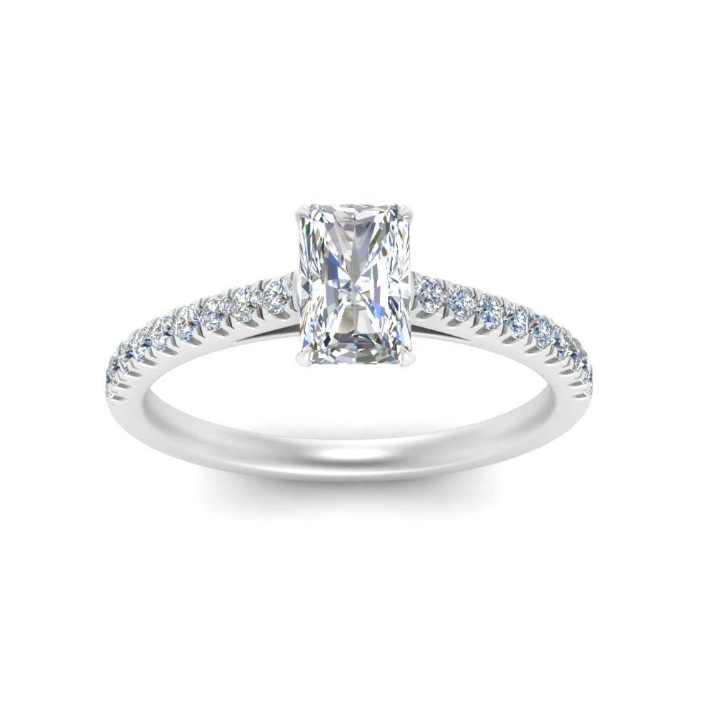 Lab diamond U Prong Engagement Rings 14K Gold