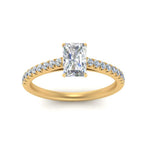 Load image into Gallery viewer, Lab diamond U Prong Engagement Rings 14K Gold
