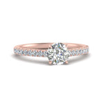 Load image into Gallery viewer, Lab diamond U Prong Engagement Rings 14K Gold
