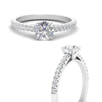 Load image into Gallery viewer, Lab diamond U Prong Engagement Rings 14K Gold
