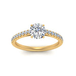 Load image into Gallery viewer, Lab diamond U Prong Engagement Rings 14K Gold
