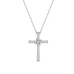 Load image into Gallery viewer, 0.29 Ctw Lab Diamond Unique Cross Pendant For Women 14K Gold
